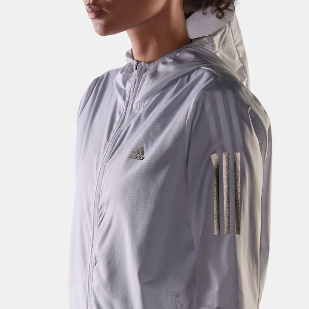 Adidas Women’s Light Gray Lightweight Running Jacket